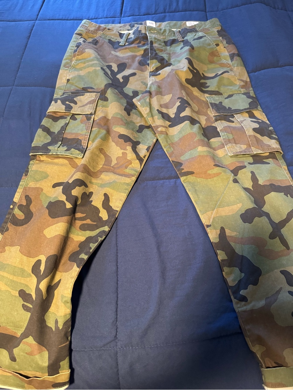 GAP Men's Camo Cargo Pants – Green/Brown/Black